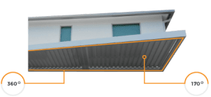 Louvered Roof with Gutter System