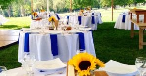 spring wedding tent rental and venue