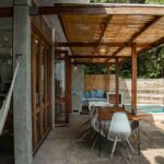 Shade peragola beside pool area