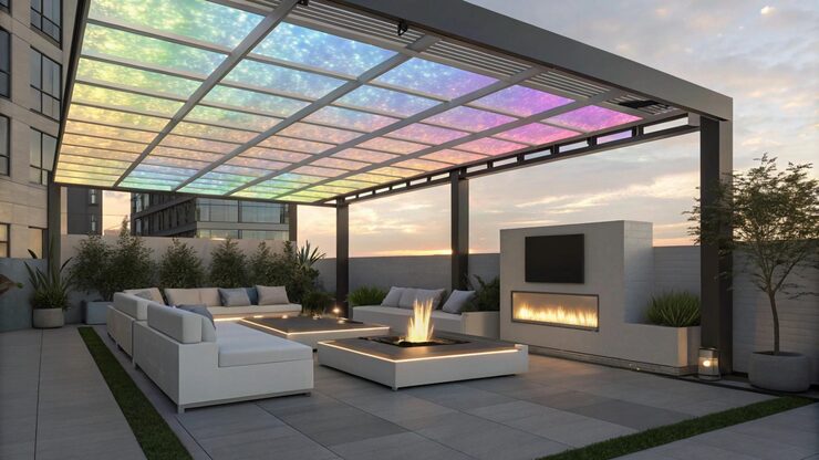 pergola glass roof