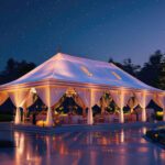 tent luxe with lights