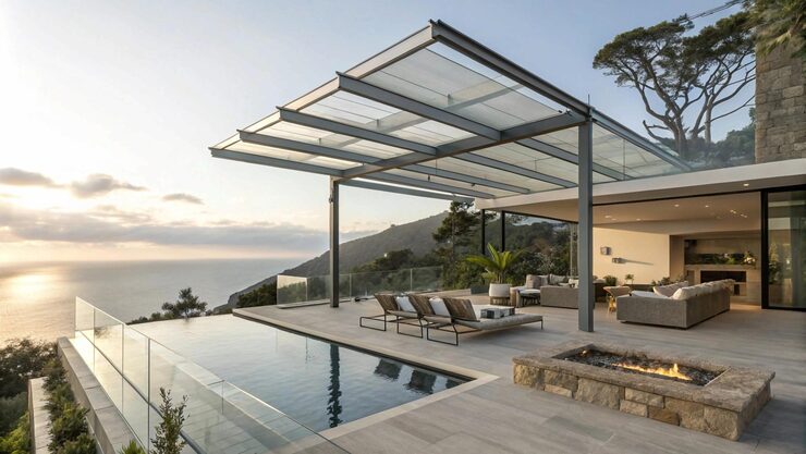 glass pergola