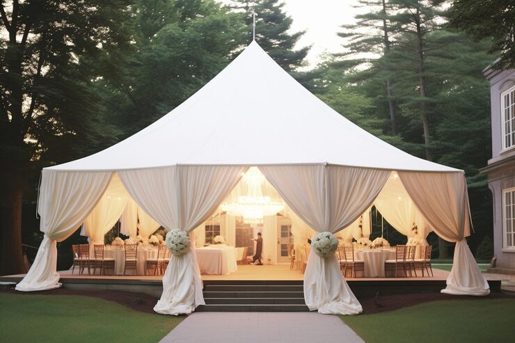 white tent luxe